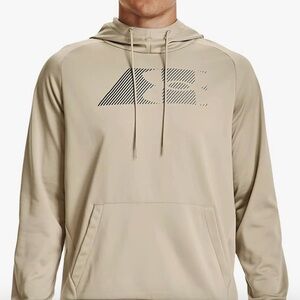 Under Armour Men's Armour Fleece Graphic Hoodie Pullover Size Large Sand Beige
